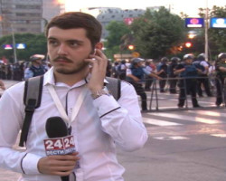 Нападнат новинарот на ТВ 24,  Христијан Баневски